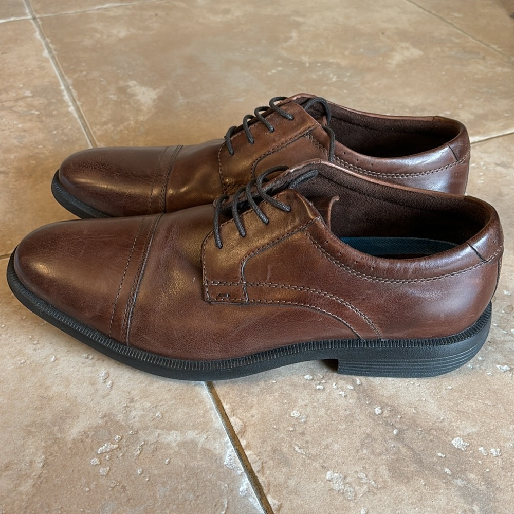 Men's NUUN BUSH Brown Leather Dress Shoes 10.5 - Picture 4 of 7